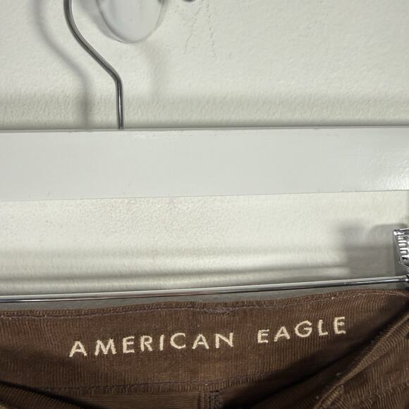 American Eagle Low Rise Skater Jeans Brown Corduroy Baggy Y2K Womens 6 - Picture 4 of 10